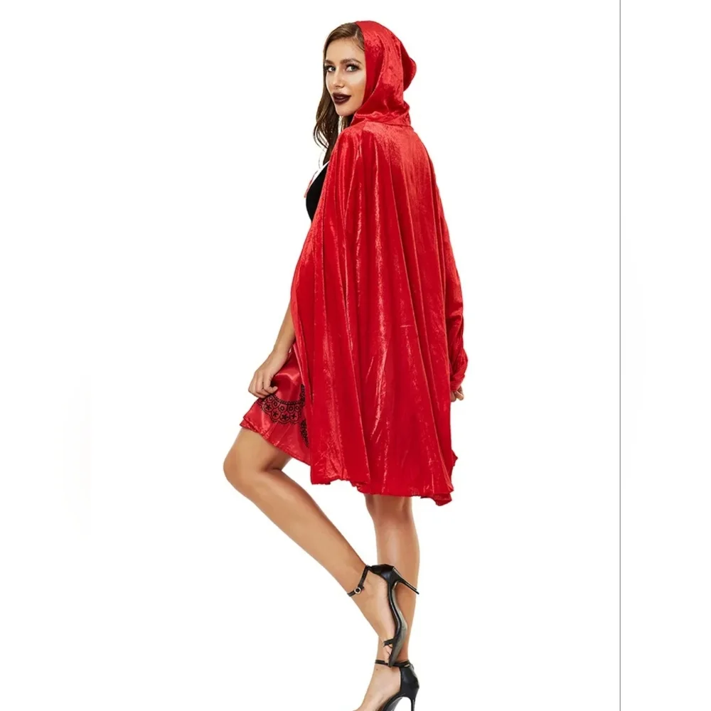 SOLD OUT ⭐️ LITTLE RED RIDING HOOD Cosplay Adult Halloween Costume 2-piece - Picture 8 of 11